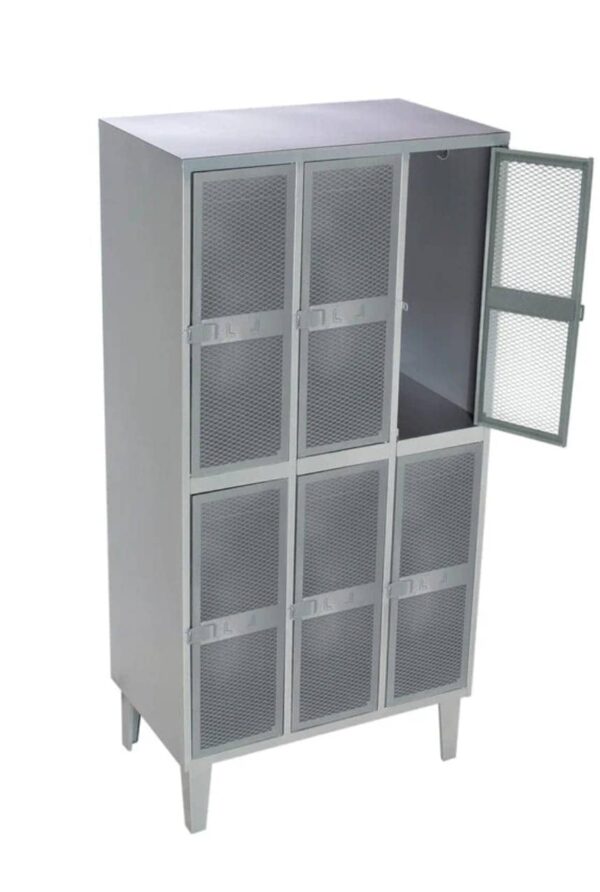 Lockers 3 Cuerpo 6 Puerta con malla