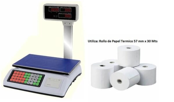 Balanza Digital 50 kg con Impresión de Ticket